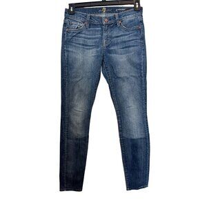 7 For All Mankind Womens Gwenevere Skinny Jeans Size 26 Denim